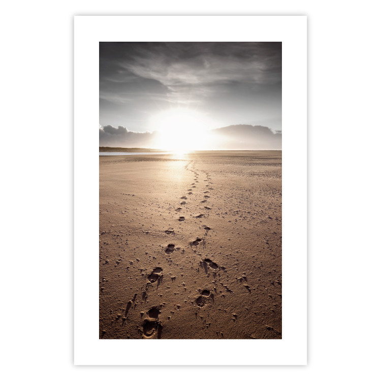 Wall Poster Our Path - landscape of a vast beach against the glow of a setting sun 138047 additionalImage 19