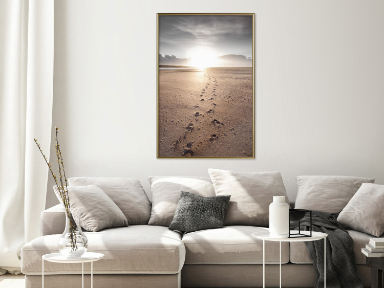 Wall Poster Our Path - landscape of a vast beach against the glow of a setting sun 138047 additionalImage 14