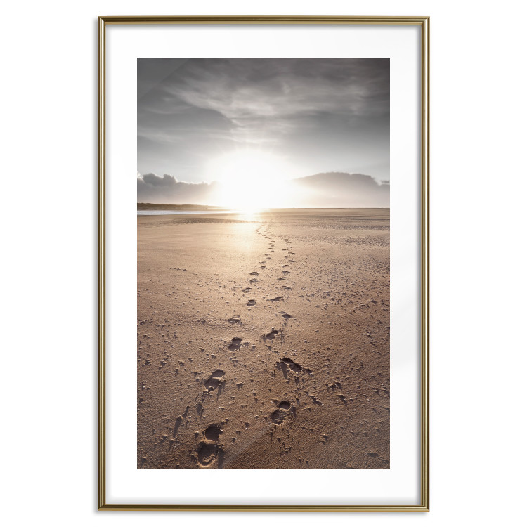 Wall Poster Our Path - landscape of a vast beach against the glow of a setting sun 138047 additionalImage 16