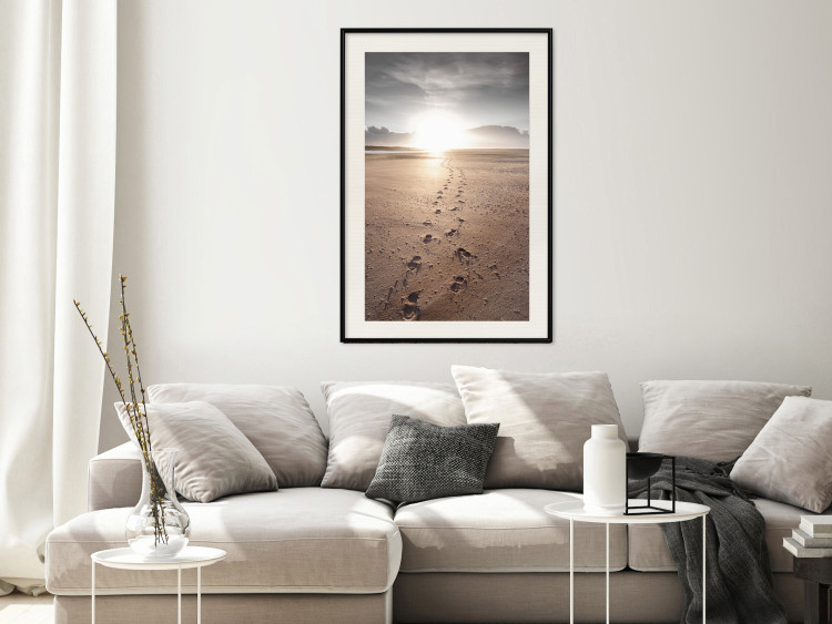 Wall Poster Our Path - landscape of a vast beach against the glow of a setting sun 138047 additionalImage 14