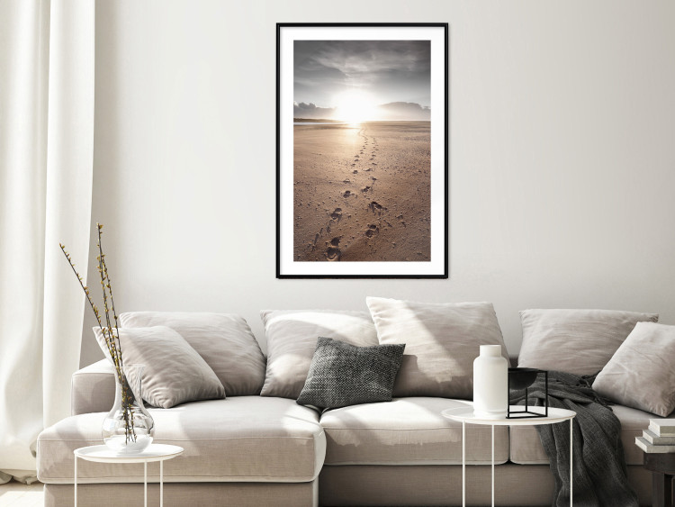 Wall Poster Our Path - landscape of a vast beach against the glow of a setting sun 138047 additionalImage 11