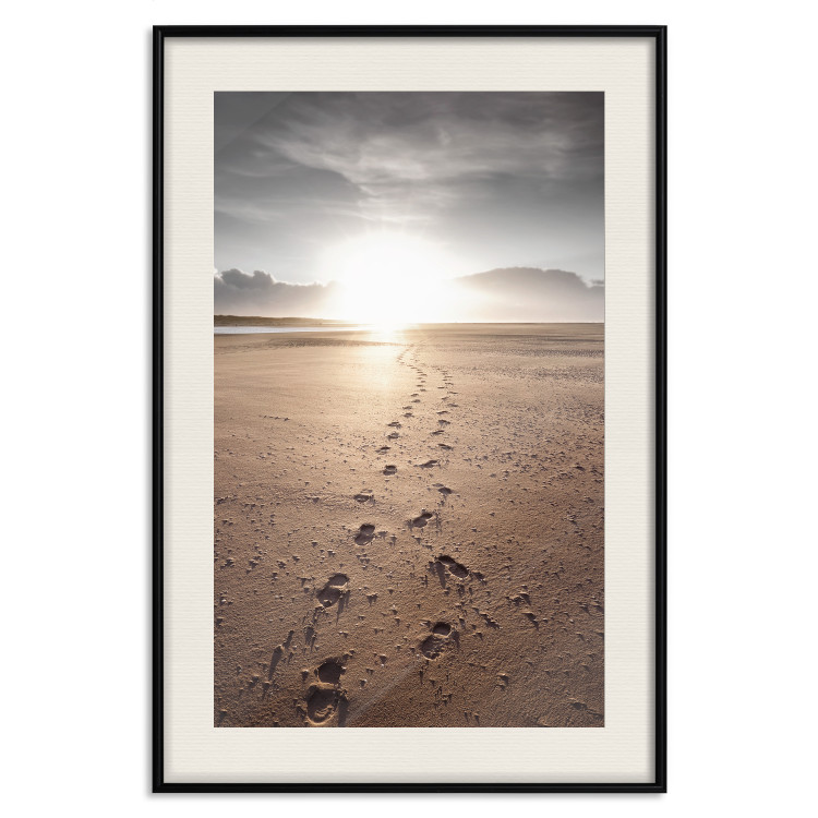 Wall Poster Our Path - landscape of a vast beach against the glow of a setting sun 138047 additionalImage 21