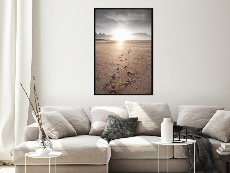 Wall Poster Our Path - landscape of a vast beach against the glow of a setting sun 138047 additionalImage 17