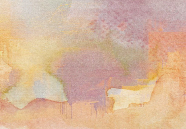Canvas Print Pastel Clouds (1-piece) Wide - colorful watercolor landscape 138347 additionalImage 4