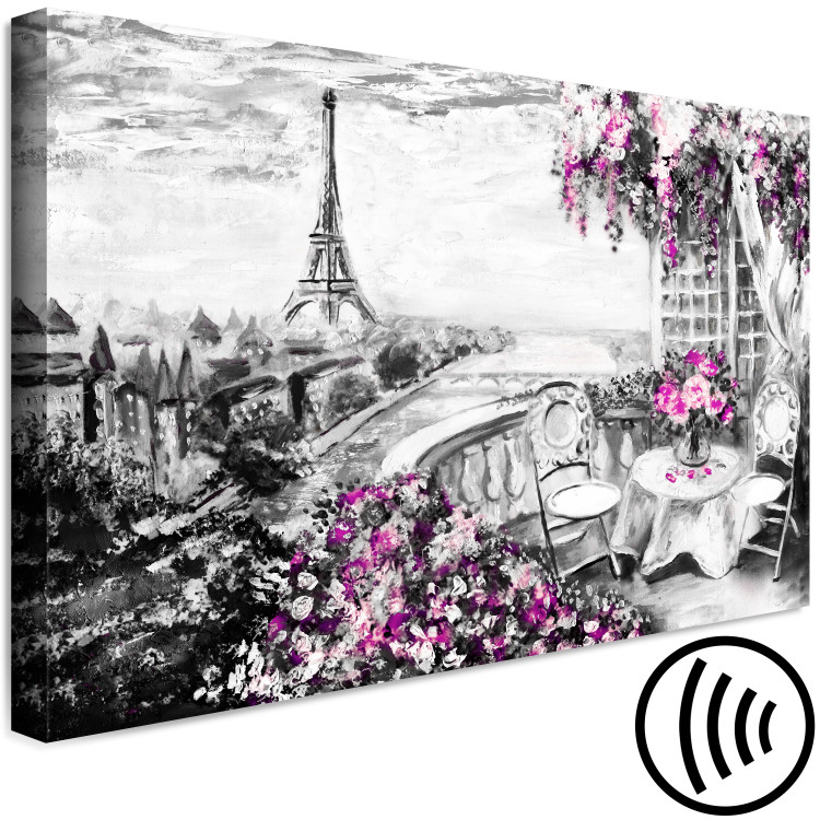 Canvas Parisian Balcony (1-piece) Wide - city panorama with Eiffel Tower 138747 additionalImage 6