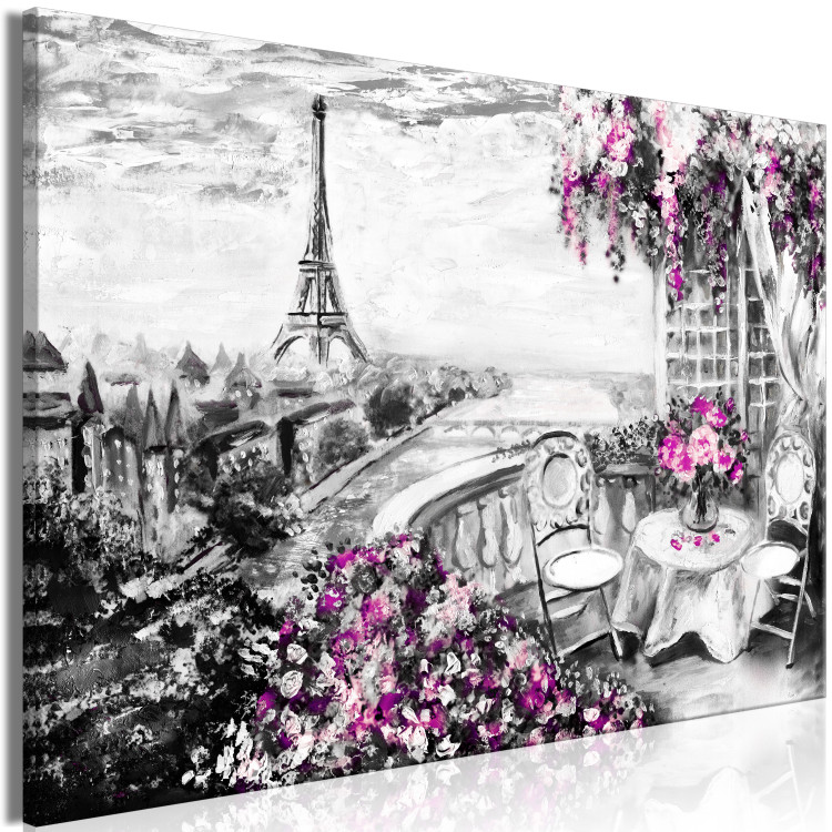 Canvas Parisian Balcony (1-piece) Wide - city panorama with Eiffel Tower 138747 additionalImage 2