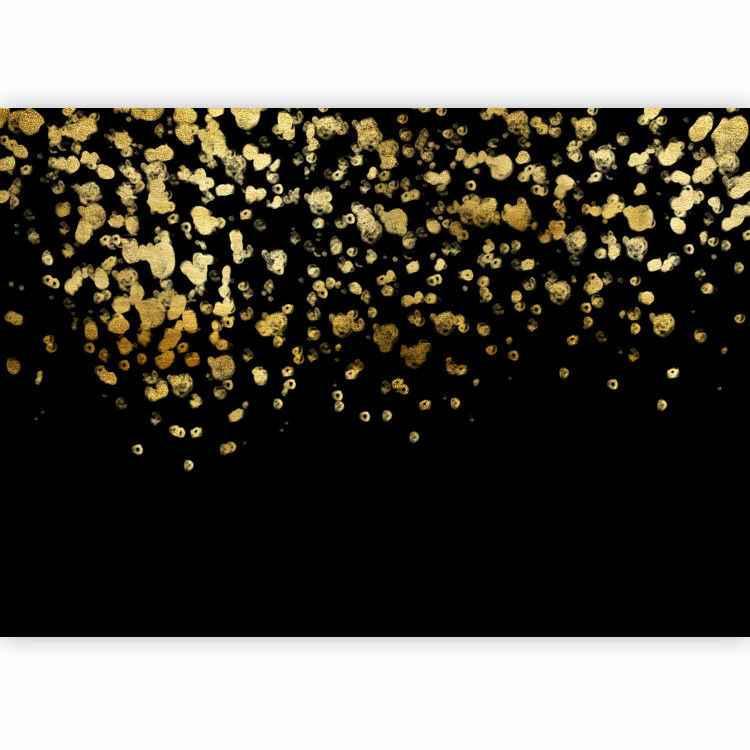 Wall Mural Golden drops - abstract with golden rain effect on black background 143747 additionalImage 5
