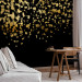 Wall Mural Golden drops - abstract with golden rain effect on black background 143747 additionalThumb 4