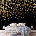 Wall Mural Golden drops - abstract with golden rain effect on black background 143747 additionalThumb 2