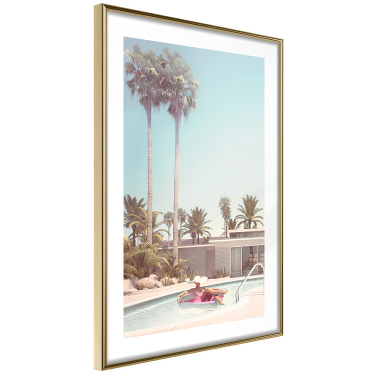 Wall Poster Palm Trees - Holiday Relaxation at the Swimming Pool Amid a Sunny Breeze 144347 additionalImage 7