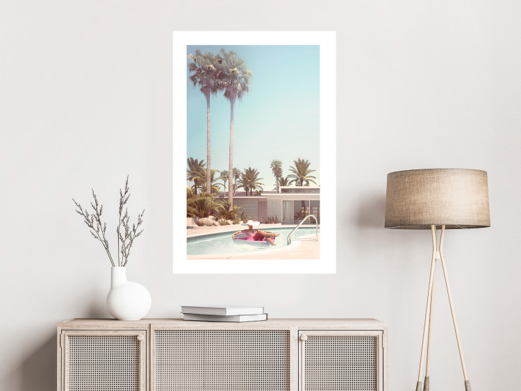 Wall Poster Palm Trees - Holiday Relaxation at the Swimming Pool Amid a Sunny Breeze 144347 additionalImage 11