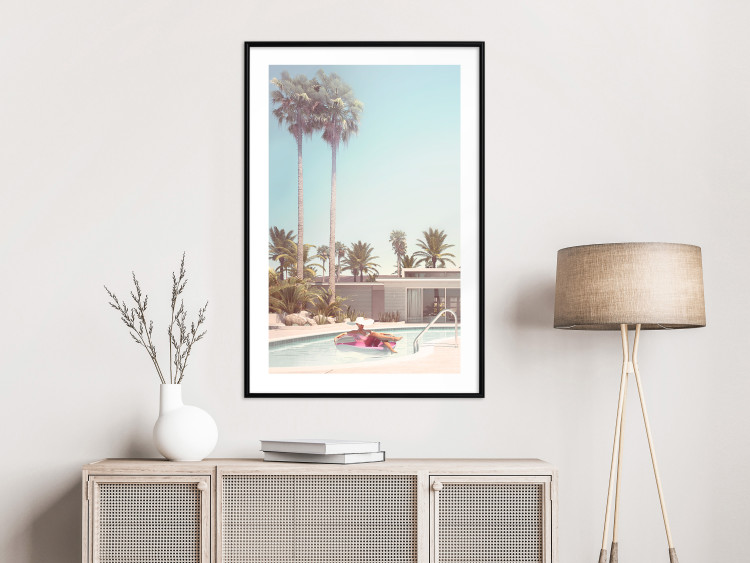 Wall Poster Palm Trees - Holiday Relaxation at the Swimming Pool Amid a Sunny Breeze 144347 additionalImage 12