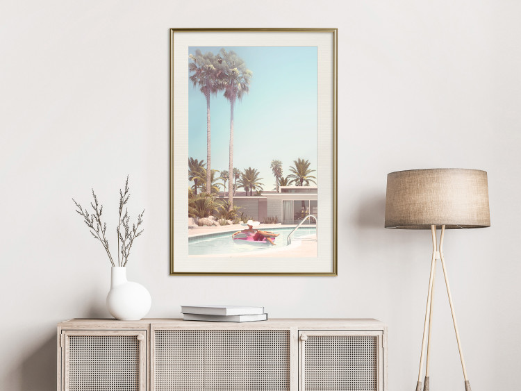 Wall Poster Palm Trees - Holiday Relaxation at the Swimming Pool Amid a Sunny Breeze 144347 additionalImage 15
