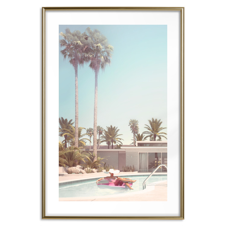 Wall Poster Palm Trees - Holiday Relaxation at the Swimming Pool Amid a Sunny Breeze 144347 additionalImage 19