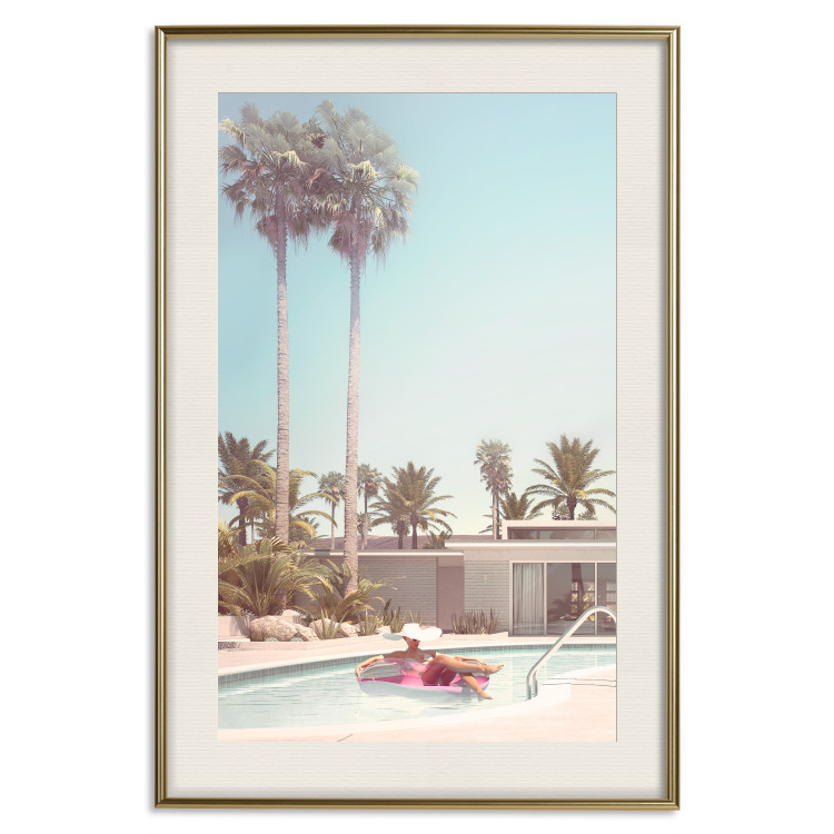 Wall Poster Palm Trees - Holiday Relaxation at the Swimming Pool Amid a Sunny Breeze 144347 additionalImage 27