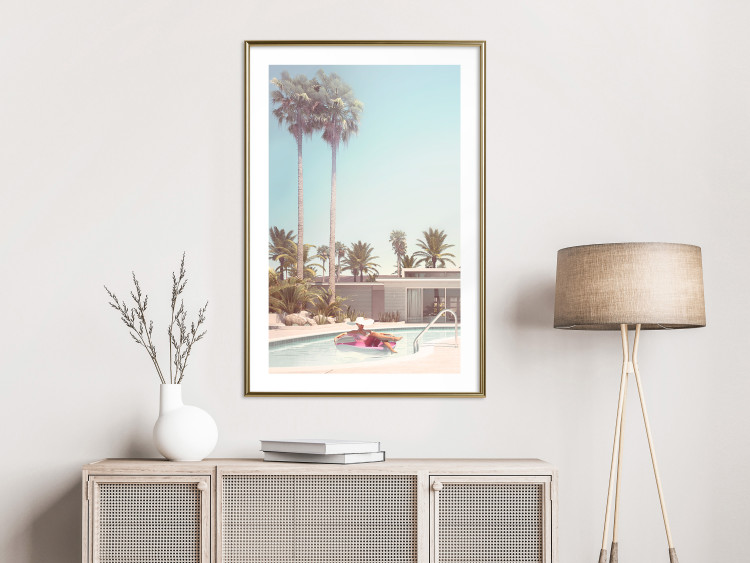 Wall Poster Palm Trees - Holiday Relaxation at the Swimming Pool Amid a Sunny Breeze 144347 additionalImage 14