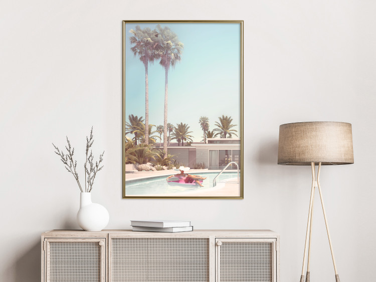 Wall Poster Palm Trees - Holiday Relaxation at the Swimming Pool Amid a Sunny Breeze 144347 additionalImage 9