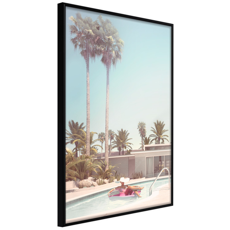 Wall Poster Palm Trees - Holiday Relaxation at the Swimming Pool Amid a Sunny Breeze 144347 additionalImage 3
