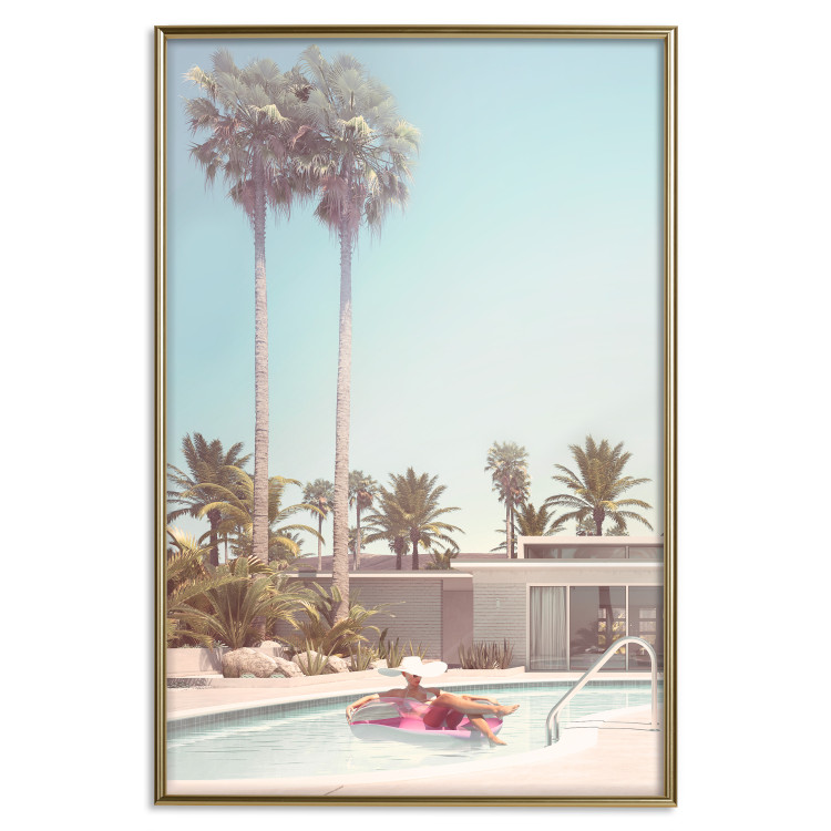Wall Poster Palm Trees - Holiday Relaxation at the Swimming Pool Amid a Sunny Breeze 144347 additionalImage 18