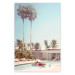 Wall Poster Palm Trees - Holiday Relaxation at the Swimming Pool Amid a Sunny Breeze 144347