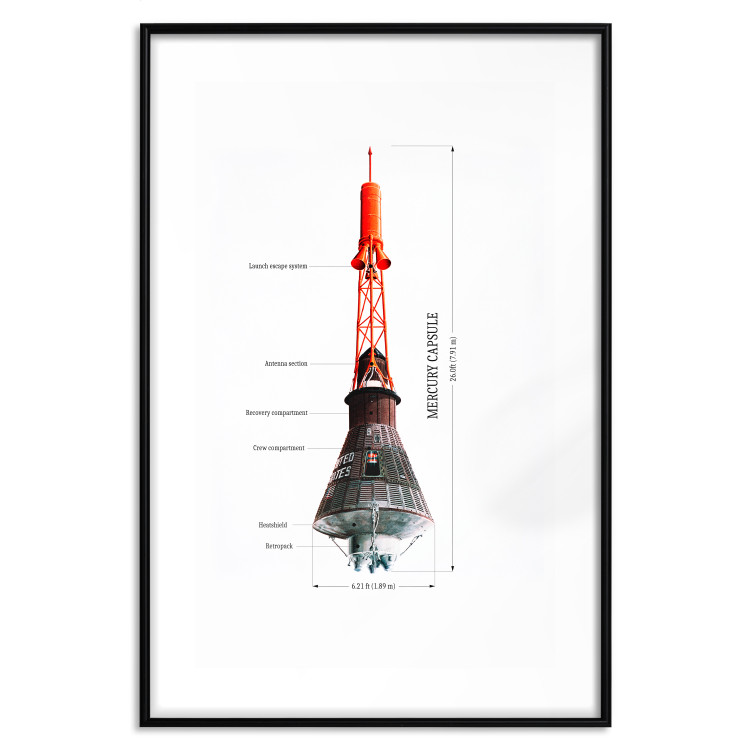 Poster Mercury Capsule - Technical Projection of a Spacecraft on a Scale 146247 additionalImage 19