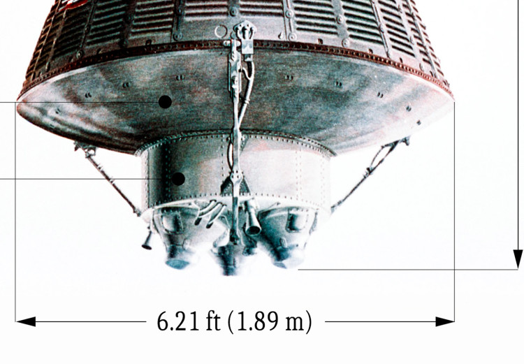 Poster Mercury Capsule - Technical Projection of a Spacecraft on a Scale 146247 additionalImage 6