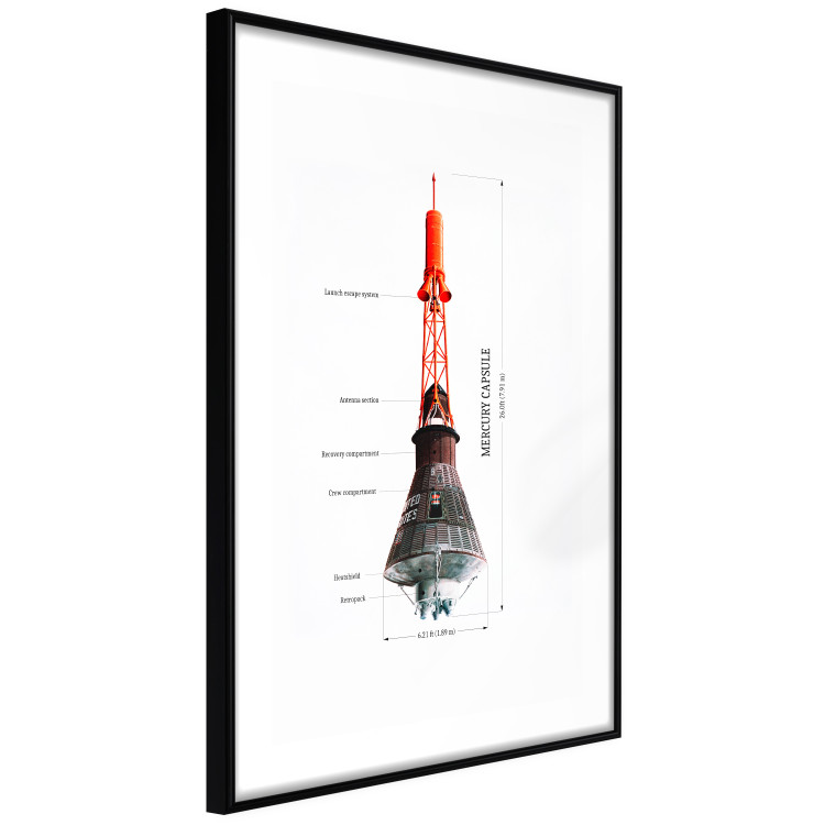 Poster Mercury Capsule - Technical Projection of a Spacecraft on a Scale 146247 additionalImage 4