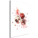 Canvas Art Print Pomegranate - Red Fruits on a Watercolor Stain of Color 149747 additionalThumb 2