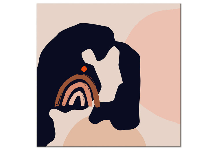 Canvas Abstract Portrait - Image of a Woman in a Graphic Style 149847