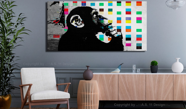 Large canvas print Pensive Chimpanzee II [Large Format] 150747 additionalImage 6