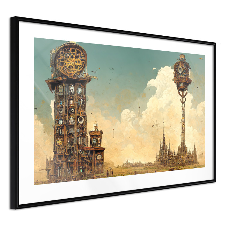 Poster Clocks in a Desert Town - Surreal Brown Composition 151147 additionalImage 7