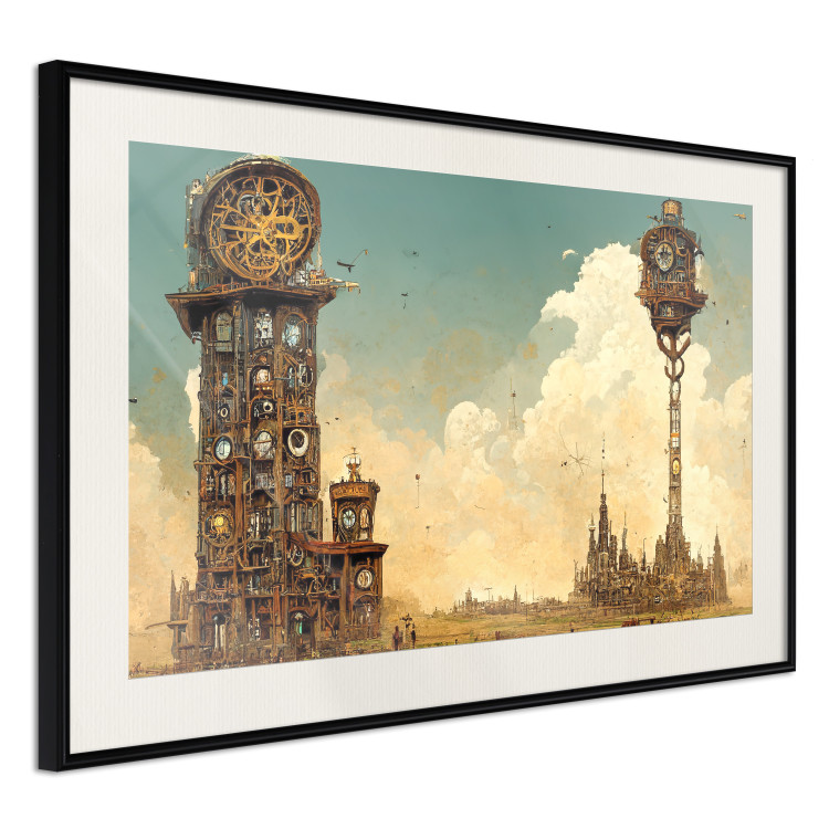 Poster Clocks in a Desert Town - Surreal Brown Composition 151147 additionalImage 9