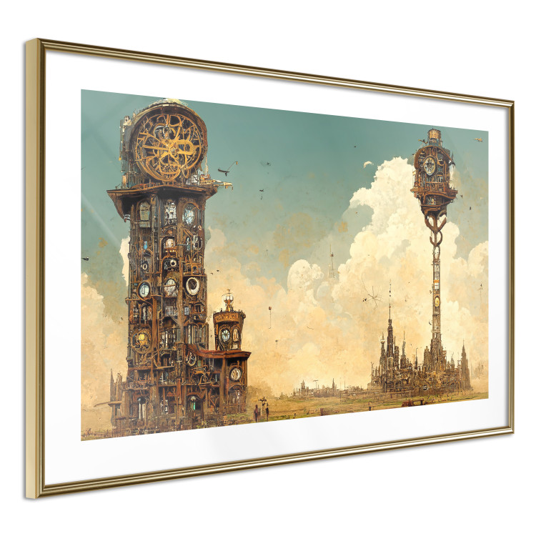 Poster Clocks in a Desert Town - Surreal Brown Composition 151147 additionalImage 6
