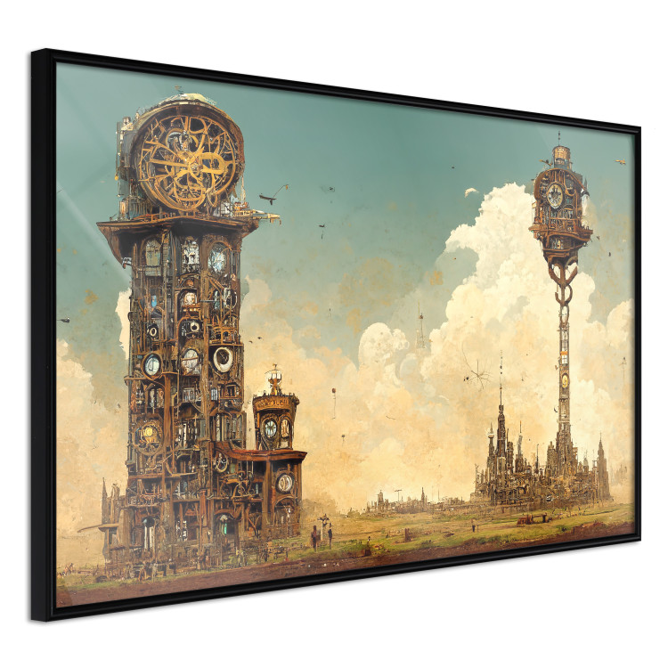 Poster Clocks in a Desert Town - Surreal Brown Composition 151147 additionalImage 5