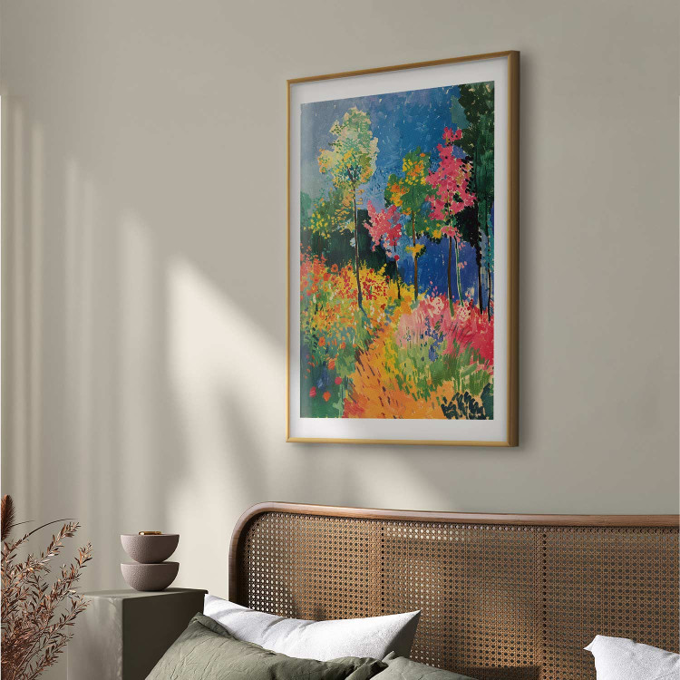 Poster Colorful Forest - A Painterly Landscape Inspired by the Style of Matisse 159947 additionalImage 27