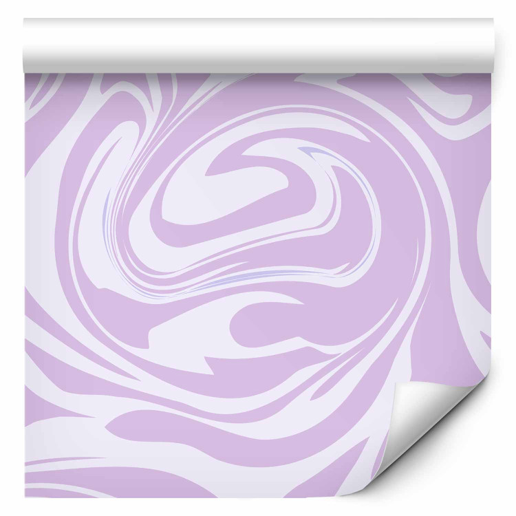Wallpaper Purple Swirl - Abstract Pattern in Lavender Shades 160147 additionalImage 1