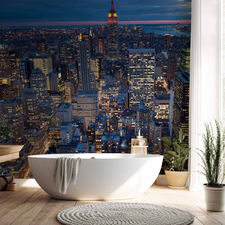 Wall Mural New York - City Panorama with Illuminated Skyscrapers of Manhattan 61547 additionalImage 8