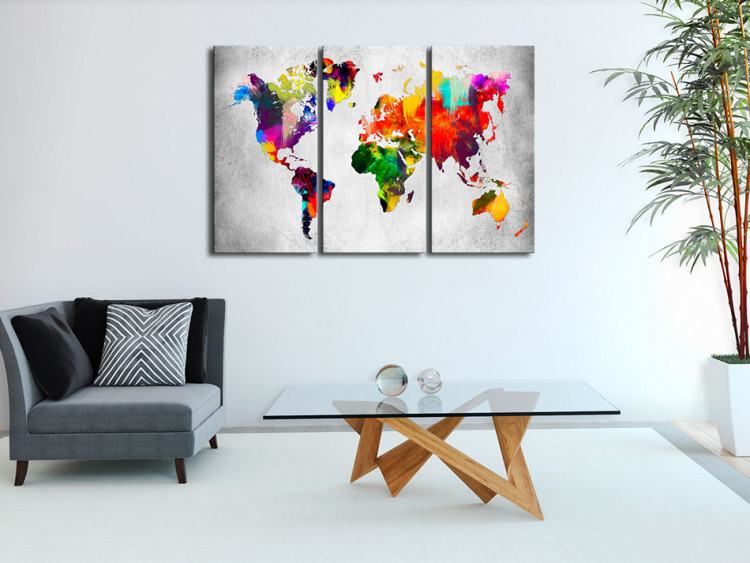 Canvas Print Artistic World - Triptych 94547 additionalImage 3