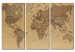 Decorative Pinboard Stylish World Map [Cork Map] 95947 additionalThumb 2