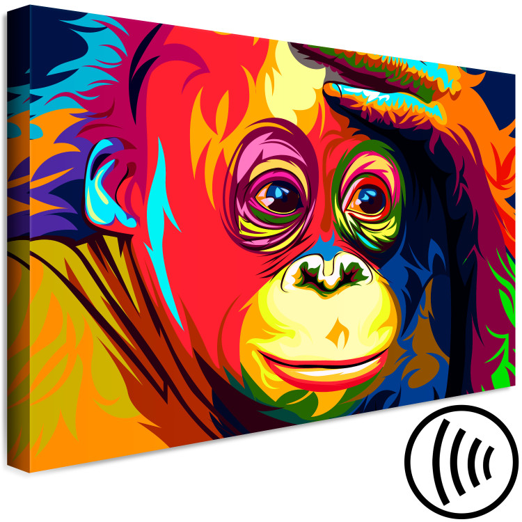 Canvas Print Colourful Orangutan (1 Part) Wide 108257 additionalImage 6