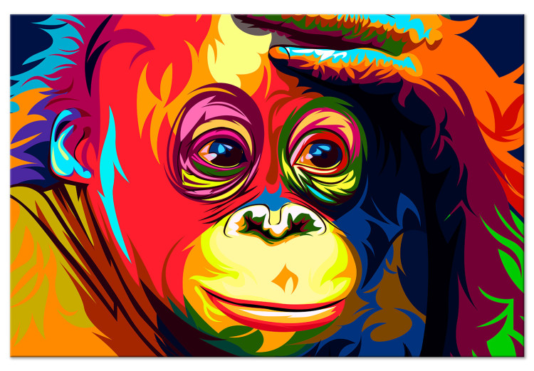 Canvas Print Colourful Orangutan (1 Part) Wide 108257