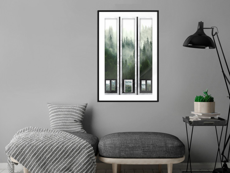 Wall Poster Memory cards - landscape of dense forest in the mist in several frames 114357 additionalImage 6