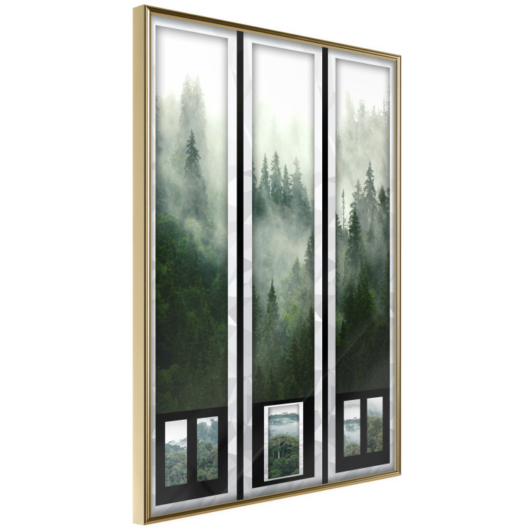 Wall Poster Memory cards - landscape of dense forest in the mist in several frames 114357 additionalImage 12