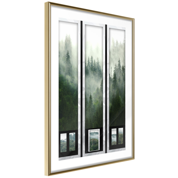 Wall Poster Memory cards - landscape of dense forest in the mist in several frames 114357 additionalImage 8