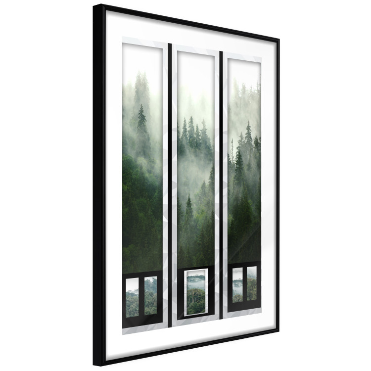 Wall Poster Memory cards - landscape of dense forest in the mist in several frames 114357 additionalImage 13