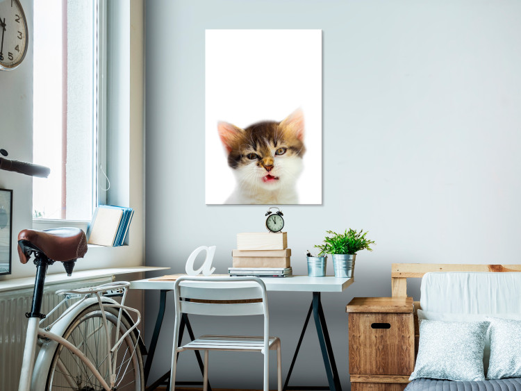 Canvas Print Cat Style (1-part) - Domestic Animal with a Touch of Wildness in Focus 114957 additionalImage 3