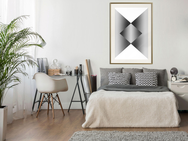 Poster Angles and Light - black and white abstract geometric composition 116557 additionalImage 23