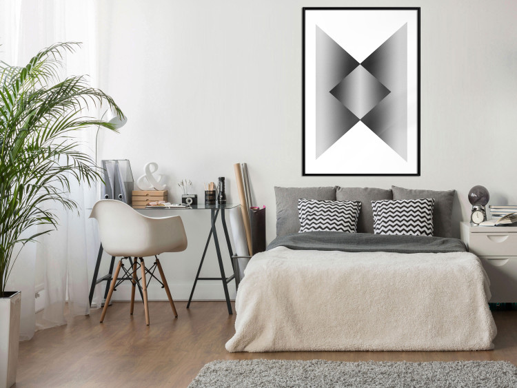 Poster Angles and Light - black and white abstract geometric composition 116557 additionalImage 10
