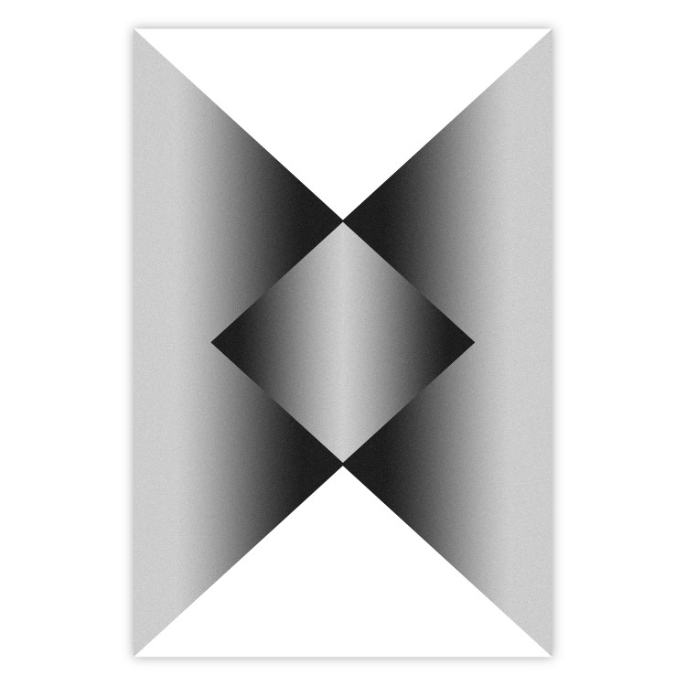 Poster Angles and Light - black and white abstract geometric composition 116557