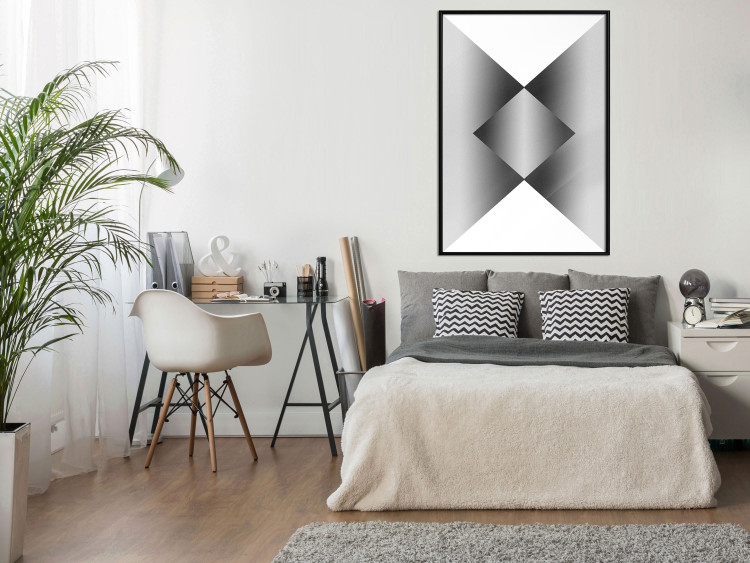 Poster Angles and Light - black and white abstract geometric composition 116557 additionalImage 6